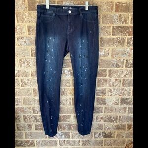 White House Black Market Jeggings Size Medium Paint Distressed